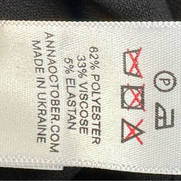 Anna October Black Wave Mini Dress  | Size L - Picture 12 of 13